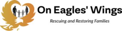 On Eagles' Wings logo - African Script client